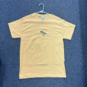 Mustered yellow cotton Dino t-shirt (medium)
